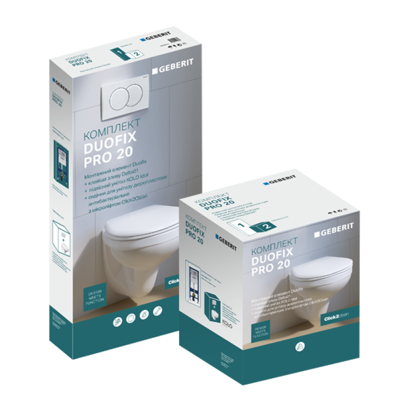 Geberit 118.315.11.1 Комплект Duofix PRO 20, інсталяція для підв.унітазу Delta 12см із кріпленням до стіни, підвісний унітаз Idol із сидінням Duroplast, змивна клавіша Delta01: Білий глянець