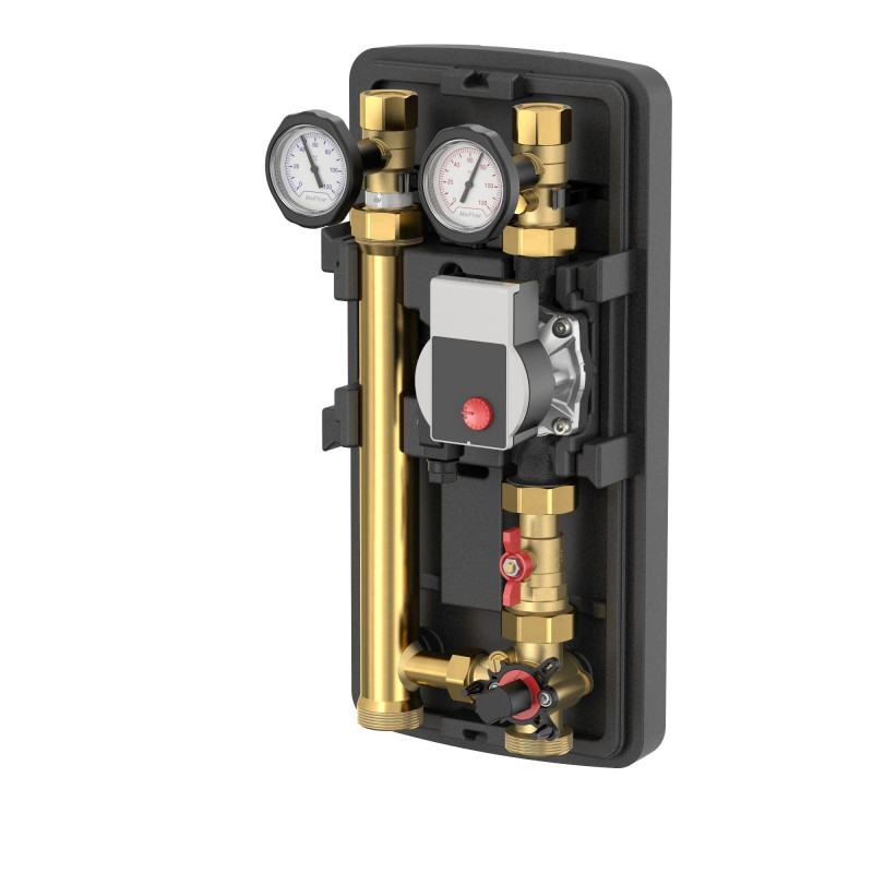 Meibes Насосна група DN25 MeiFlow Top S MC-L, змішувальна подовжена з насосом Grundfos UPM3 Hybrid 25-70 (M66935.36)