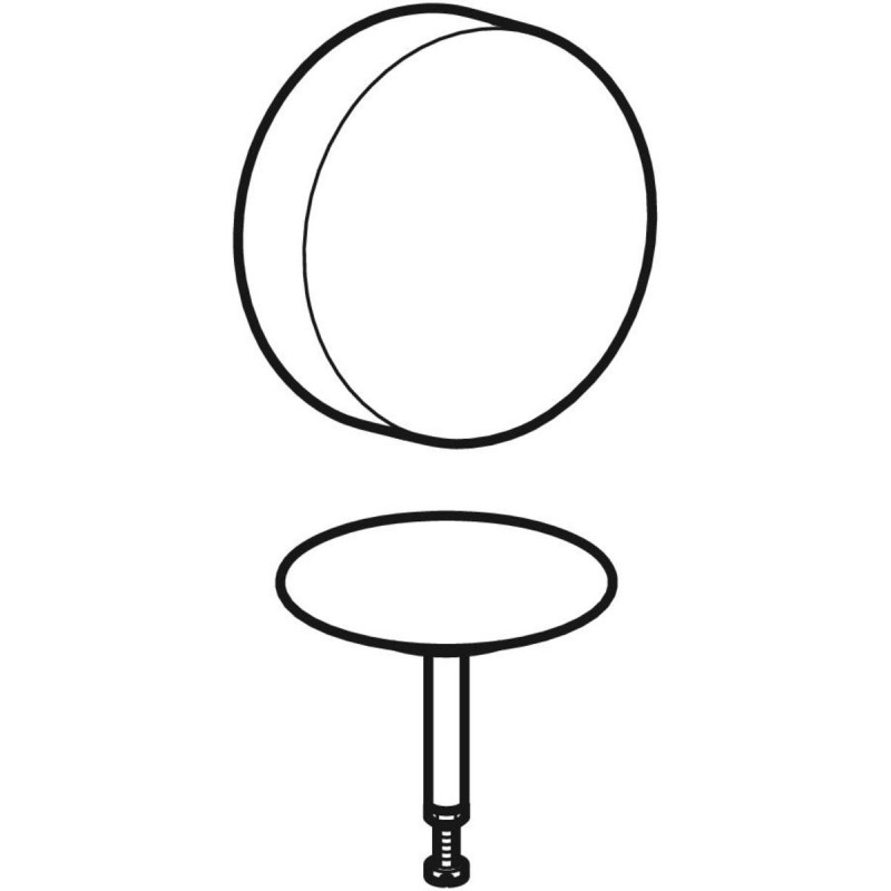 Geberit 150.281.11.1 Декоративний комплект d52, для зливу-переливу для ванни з поворотним механізмом: Альпійський білий