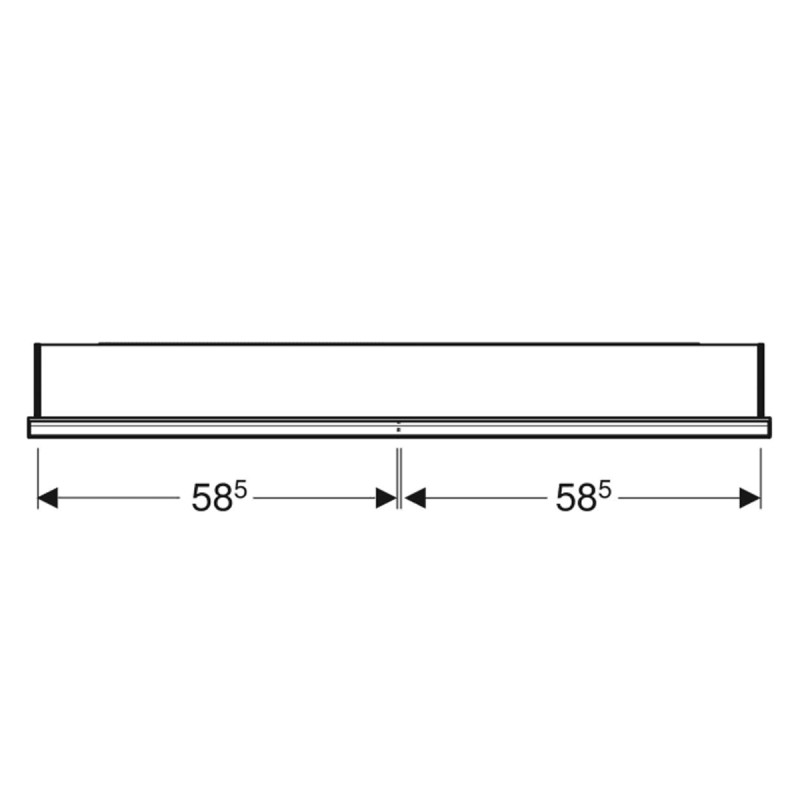 Geberit 505.835.00.2 Дзеркальна шафа ONE із нішею й функцією ComfortLight і двома дверима, зовнішній монтаж, 90х120см, Білий / Алюміній із порошковим покриттям