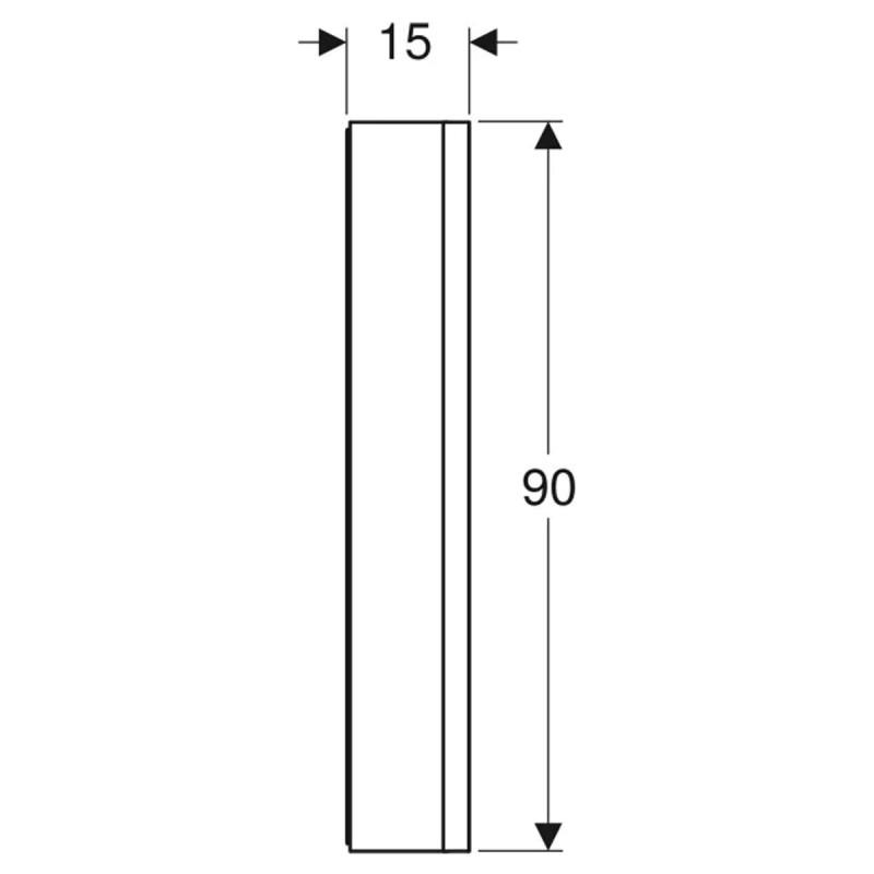 Geberit 505.835.00.2 Дзеркальна шафа ONE із нішею й функцією ComfortLight і двома дверима, зовнішній монтаж, 90х120см, Білий / Алюміній із порошковим покриттям