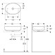 Geberit 500.771.01.2 VariForm Умывальник овальный, вставной на столешницу, 55х40см, без отверстия, без перелива, белый