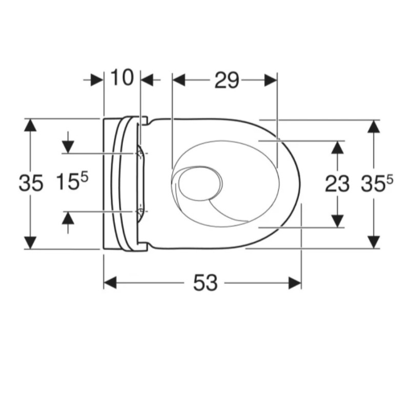 Geberit 502.774.00.1 Комплект подвесной унитаз Acanto, закрытая форма, TurboFlush, с крышкой Duroplast, Softclose, Quickfix, белый глянец