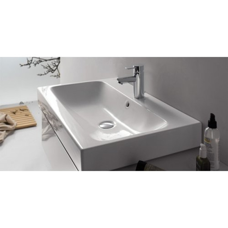 Geberit 124060000 iCon Умывальник 60 см, с 1 отв.под смеситель, с переливом, цвет белый глянец