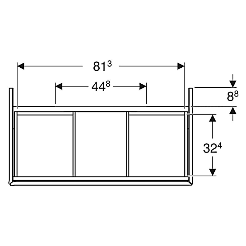 Geberit 505.263.00.5 Шафка для умивальника ONE, з двома шухлядами 90см, Дуб