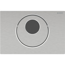 Geberit 115.890.SN.6 Sigma10 Система електронного керування змивом унітаза , для бачків 12см, живлення від мережі, 12в, подвійний змив, автоматичний / безконтактний / ручний змив, покриття матове, нержавіюча сталь