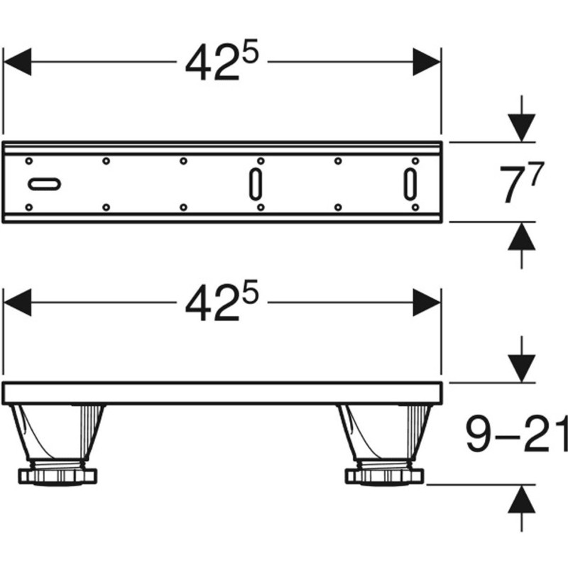 Geberit 554.910.00.1 Комлект ніжок і траверс для ванн із санітарного акрилу