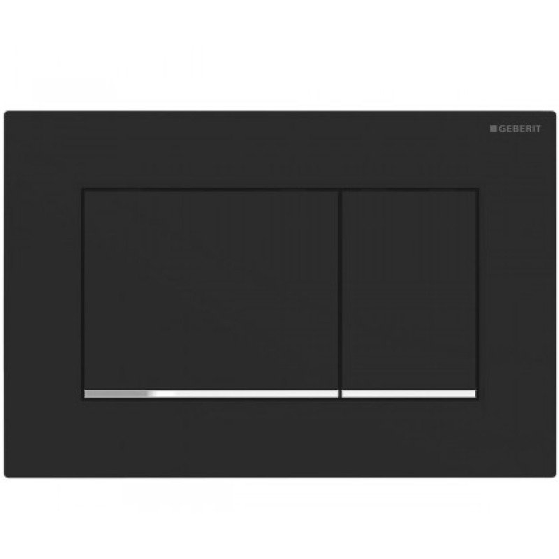 Geberit 115.883.14.1 Sigma 30 клавіша змиву, подвійний змив, чорний мат/хром глянець