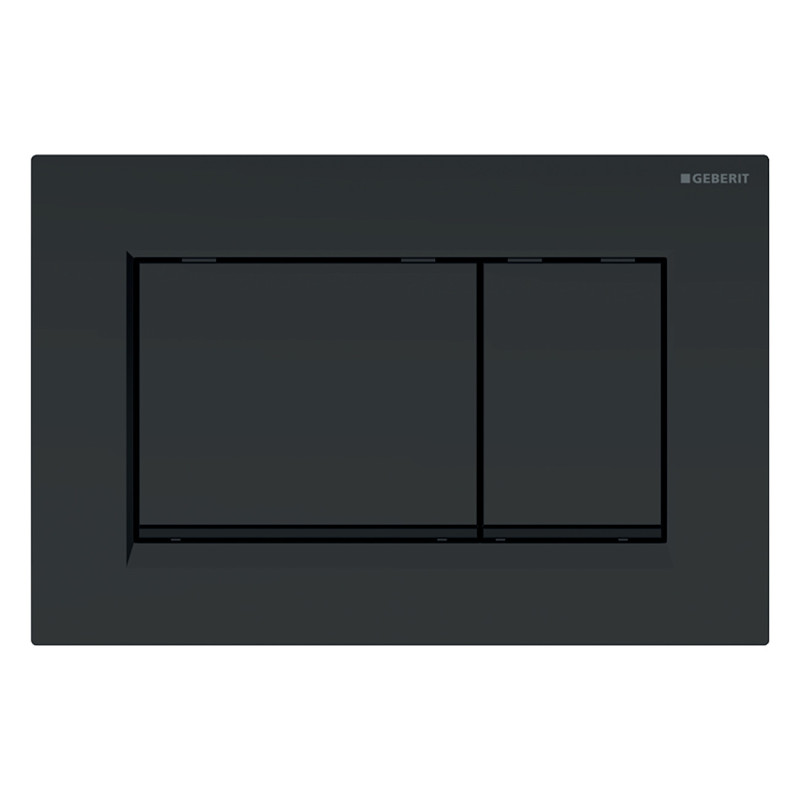 Geberit 115.883.16.1 Sigma30 Клавіша змиву, подвійний змив, легкоочисна поверхня, чорний мат/чорний