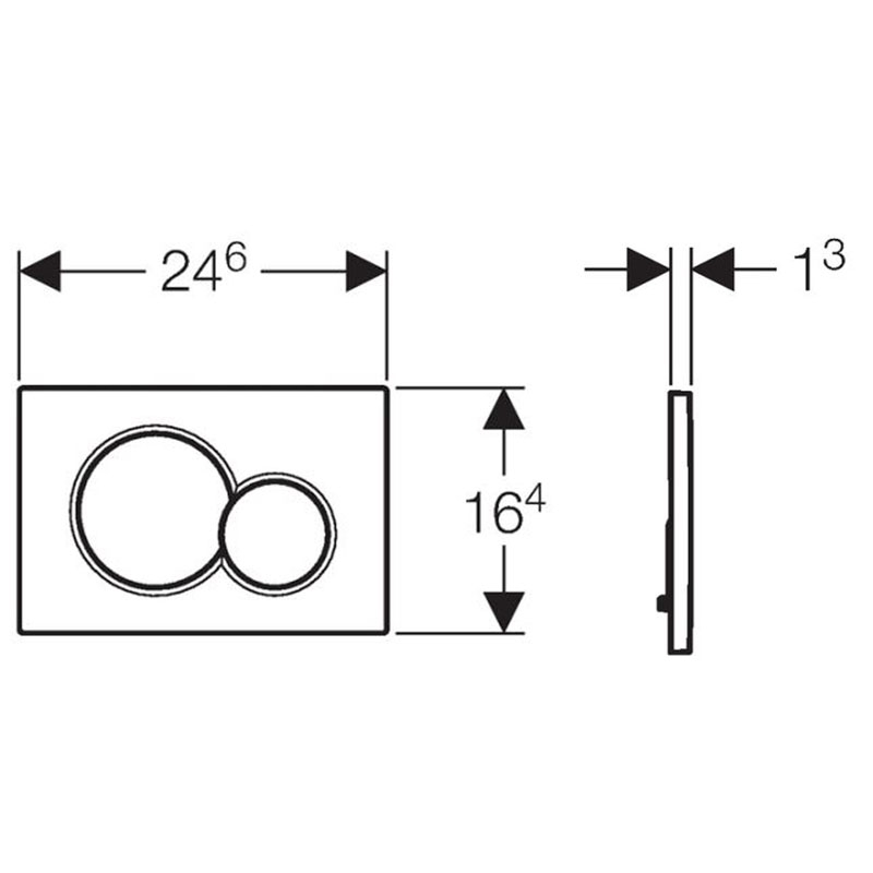 Geberit 115.770.11.5 Sigma01 Клавіша змиву, колір білий