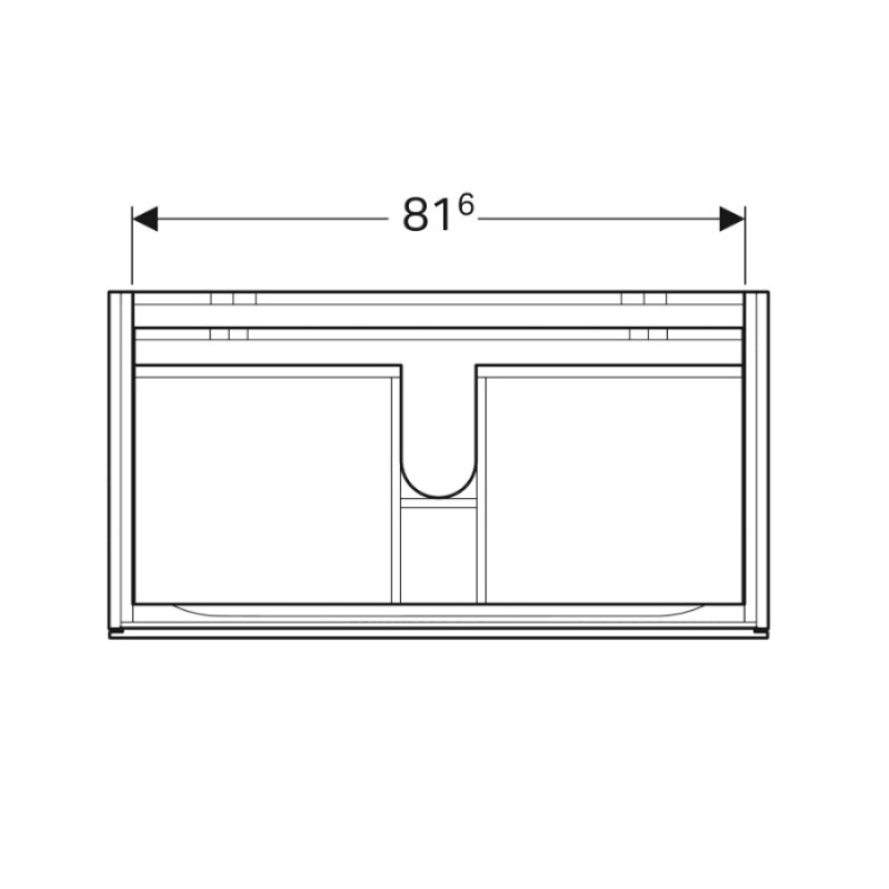 Geberit 500.509.00.1 Xeno2 Шафка під раковину 90 см, з 2-ма шухлядами, колір сірувато-бежевий мат