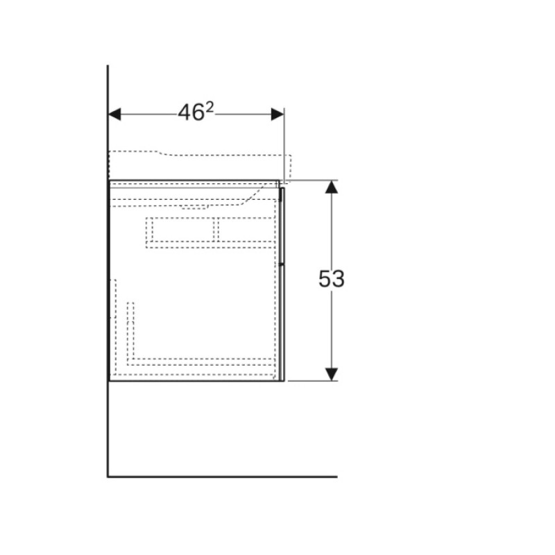 Geberit 500.509.00.1 Xeno2 Шафка під раковину 90 см, з 2-ма шухлядами, колір сірувато-бежевий мат
