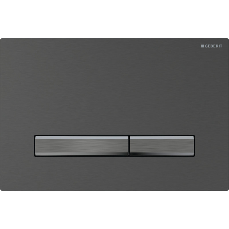 Geberit 115.671.QD.2 Sigma50 Клавиша смыва для унитаза, с двойным смывом, цвет черный хром матовая