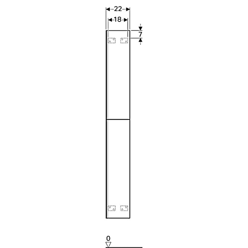 Geberit 500.638.JK.2 Acanto Шафка бокова, висока, з 2 ящиками-карго, корпус: лакований мат/ лава, фасад: скло лава