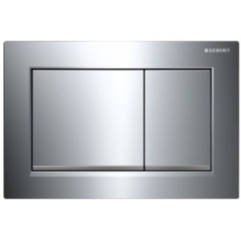 Geberit 115.883.KH.1 Sigma30 клавіша змиву, панель та клавіши хром глянець, декоративні смужки хром мат