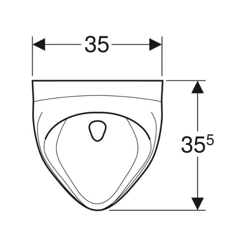 Geberit 502.895.00.1 Felix Писсуар, скрытый подвод, скрытый отвод, цвет белый глянец