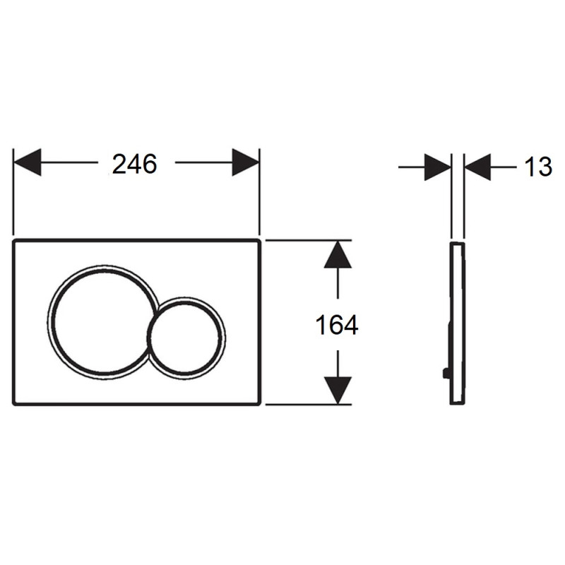 Geberit 115.770.21.5 Sigma01 Клавіша, хром