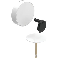 Geberit 150.481.11.1 Декоративний комплект Split d52, для зливу-переливу для ванни з поворотним механізмом і підводом: Альпійський білий