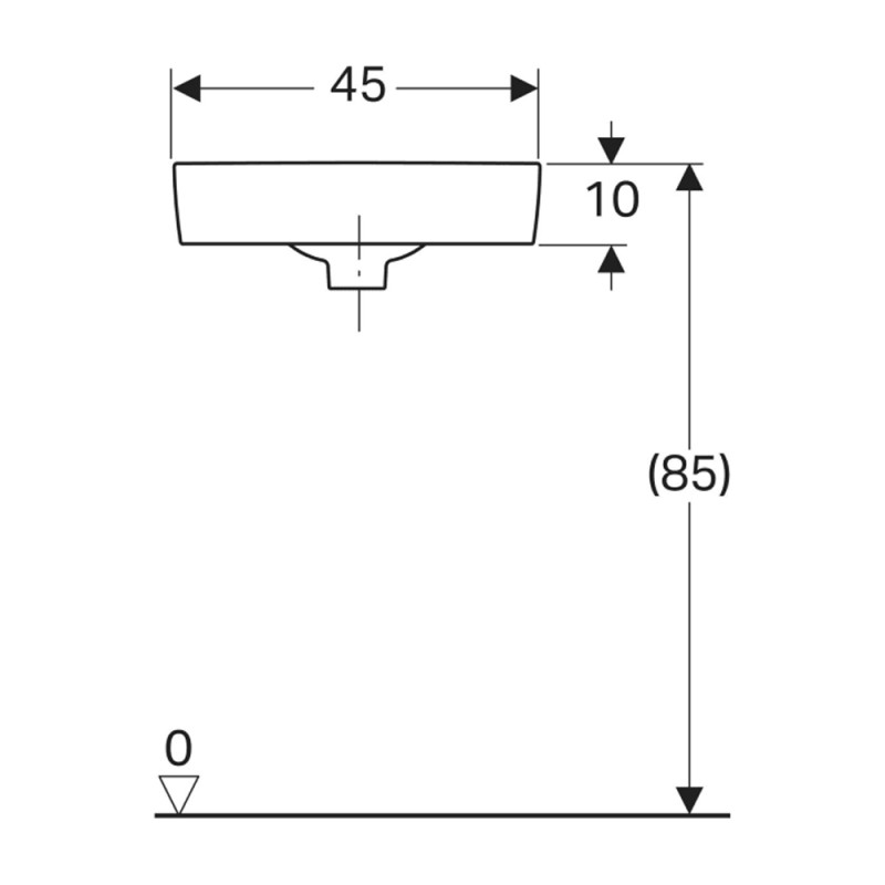 Geberit 501.519.00.7 Selnova Compact кутова раковина, з отв для зміш., з переливом, білий глянець