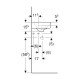 Geberit 501.519.00.7 Selnova Compact кутова раковина, з отв для зміш., з переливом, білий глянець