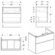 Geberit 502.304.01.3 iCon Тумба под раковину 75 см, с 2-мя ящиками, цвет белый матовый