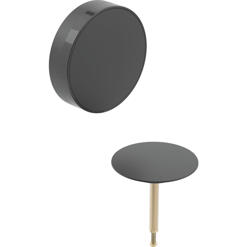 Geberit 150.300.14.1 Декоративний комплект Split, d52, для зливу-переливу для ванни з поворотним механізмом: Чорний матовий