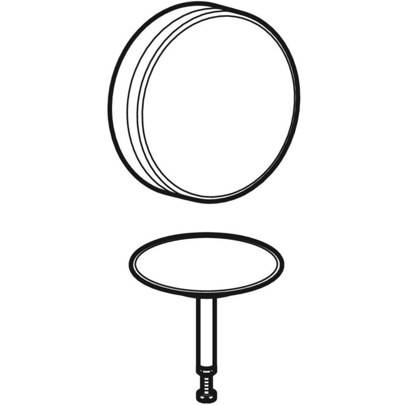 Geberit 150.300.14.1 Декоративний комплект Split, d52, для зливу-переливу для ванни з поворотним механізмом: Чорний матовий