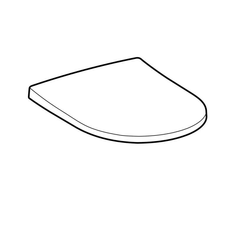 Geberit 500.605.01.2 Acanto Сидіння з кришкою для унітазу, дюропластове, антибактеріальне, швидкознімне, петлі з функцією плавного опускання , біле