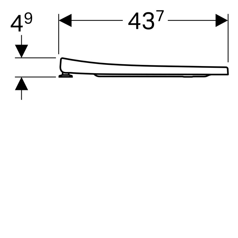 Geberit 500.605.01.2 Acanto Сидіння з кришкою для унітазу, дюропластове, антибактеріальне, швидкознімне, петлі з функцією плавного опускання , біле