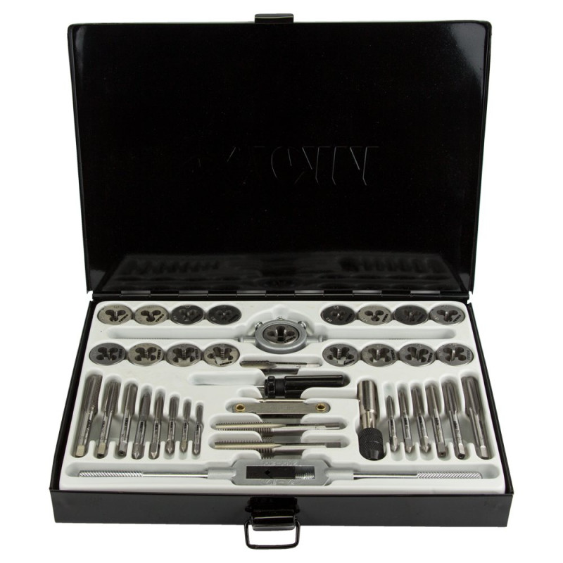 SIGMA Набор плашек и метчиков 40 предметов (металлический кейс) (1643251)