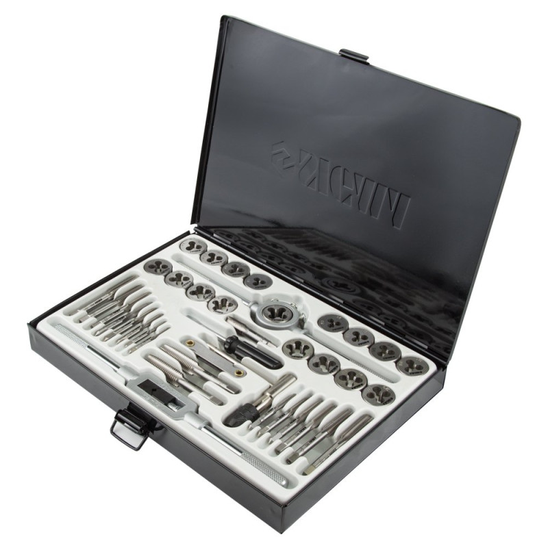 SIGMA Набор плашек и метчиков 40 предметов (металлический кейс) (1643251)