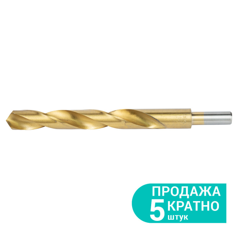SIGMA Сверло по металлу HSS-TIN титановое Ø15.0мм (pvc, КРАТНО 5шт) (1165961) (5 шт)