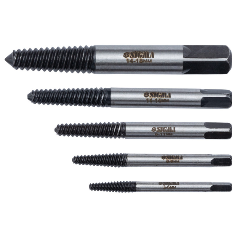 SIGMA Набор экстракторов 5шт. Ø3.0-18.0мм (1200051)