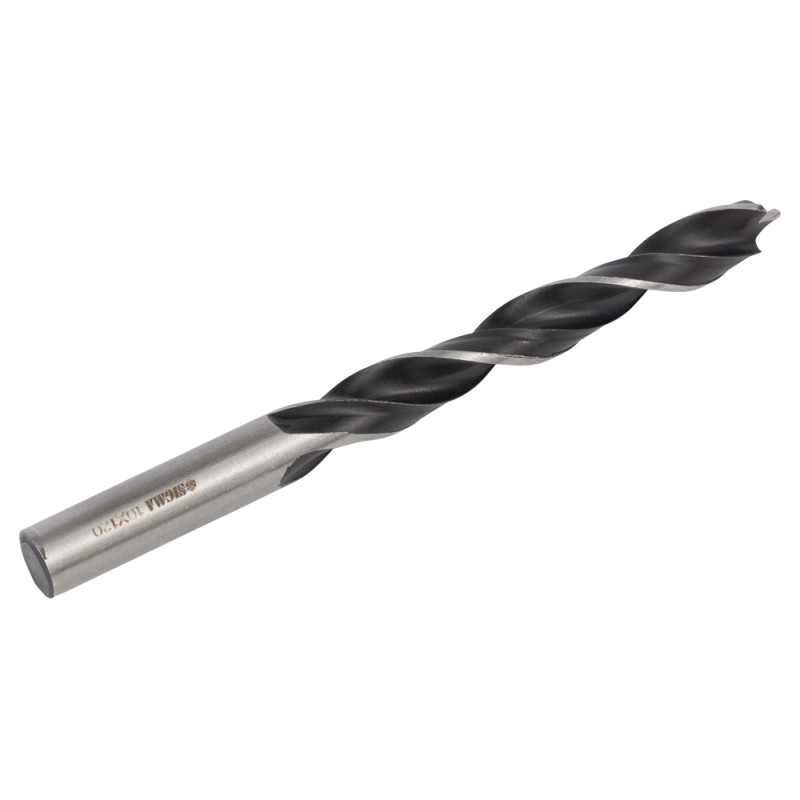 SIGMA Набор сверл по дереву спиральных трехточечных 5шт (4×75, 5×85, 6×90, 8×110, 10×120 мм)