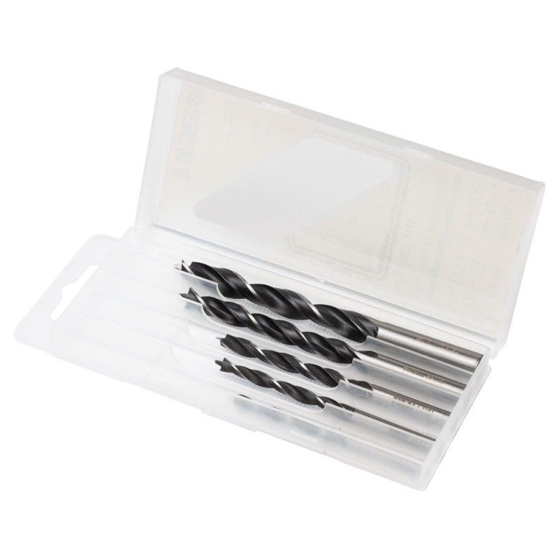 SIGMA Набор сверл по дереву спиральных трехточечных 5шт (4×75, 5×85, 6×90, 8×110, 10×120 мм)