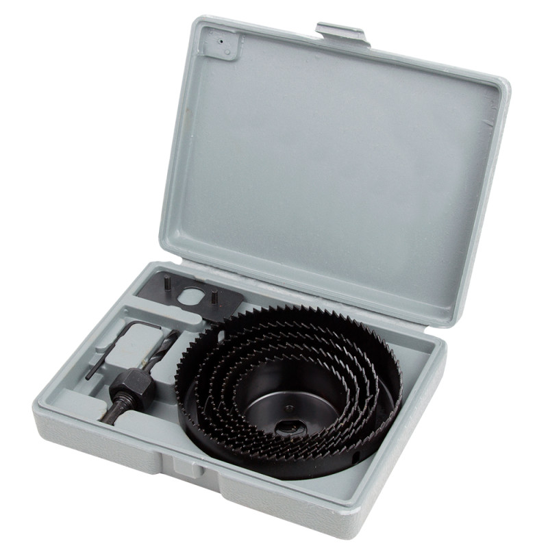 SIGMA Коронки по дереву наборные Ø64, 76, 89, 102, 127 мм (кейс) (1520081)