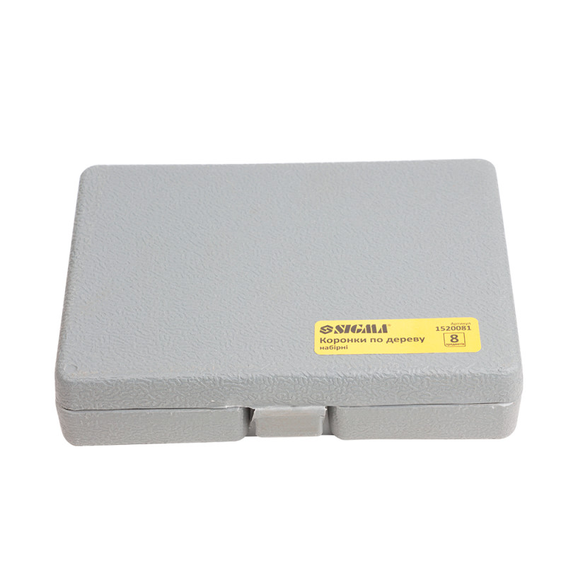 SIGMA Коронки по дереву наборные Ø64, 76, 89, 102, 127 мм (кейс) (1520081)