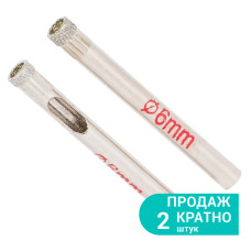 SIGMA Коронки алмазные по керамике и стеклу Ø6мм (КРАТНО 2шт) (1541061) (2 шт)