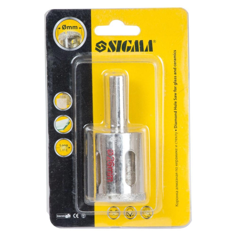 SIGMA Коронки алмазные по керамике и стеклу Ø26мм (1541261)