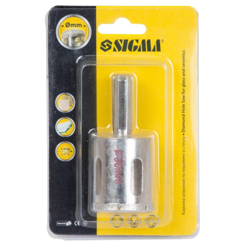 SIGMA Коронка алмазная по керамике и стеклу Ø30мм (1541301)