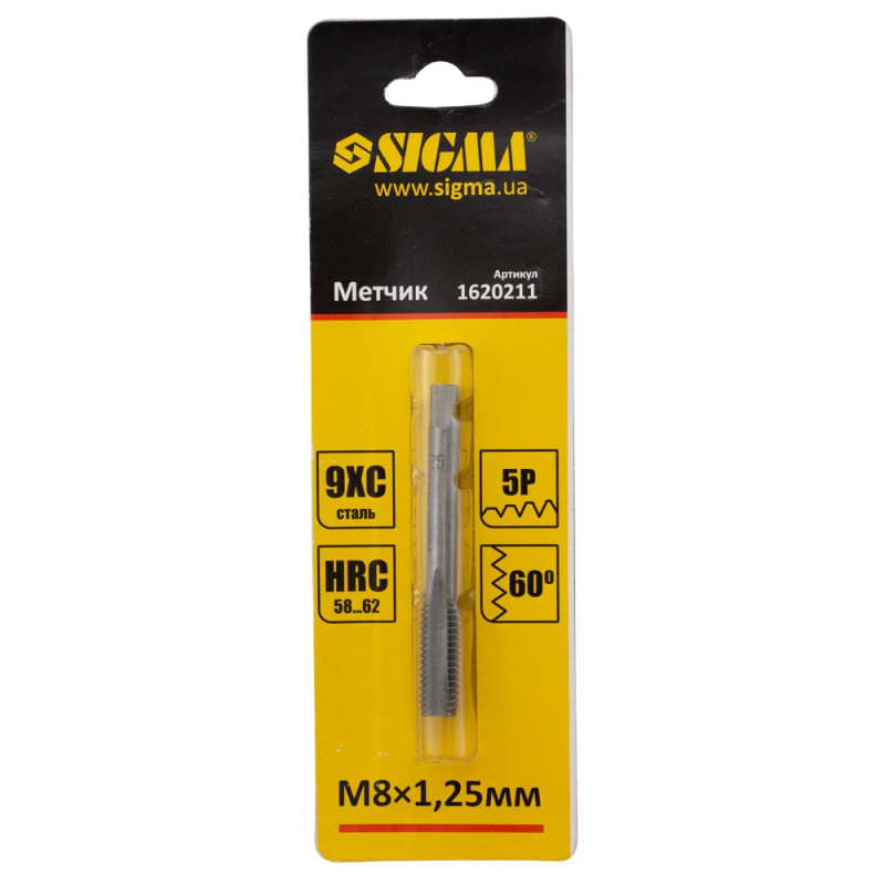 SIGMA Метчик М8×1.25мм (1620211)