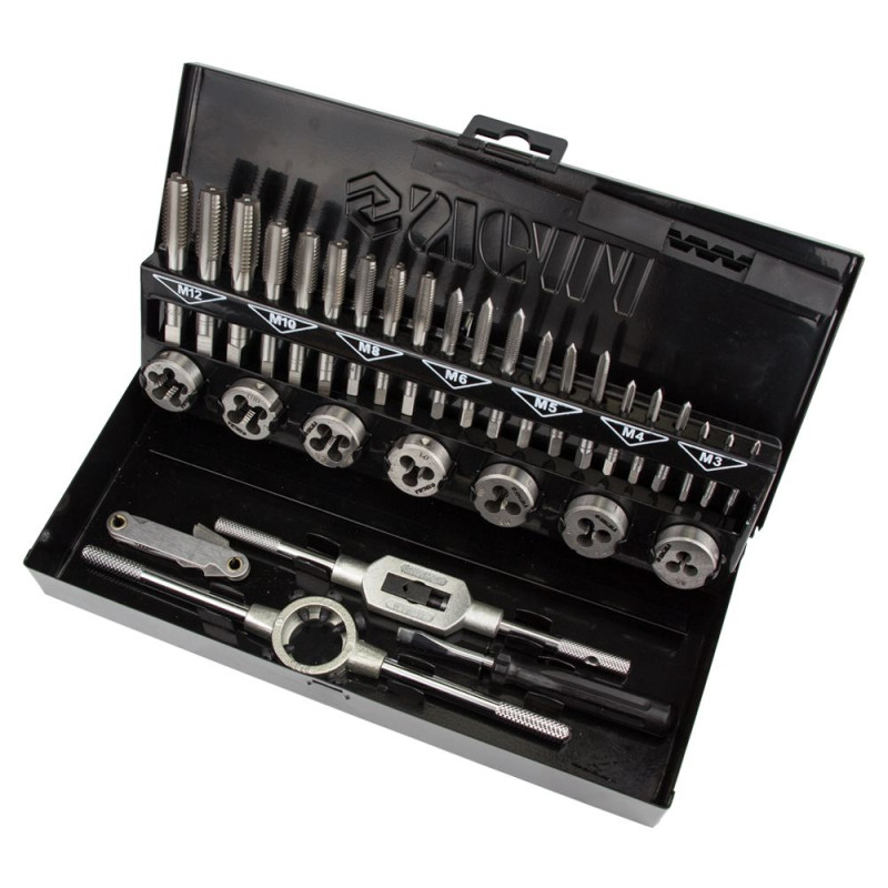 SIGMA Набор плашек и метчиков 32 предмета (металлический кейс) (1643191)