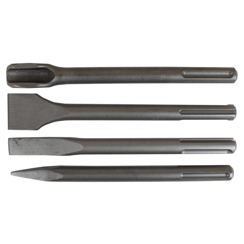 SIGMA Набор зубил 4шт с SDS-max хвостовиком 250мм (1800501)