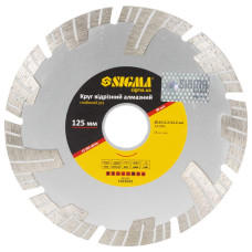 SIGMA Круг отрезной алмазный Глубокий рез Ø125×22.2мм (1923031)
