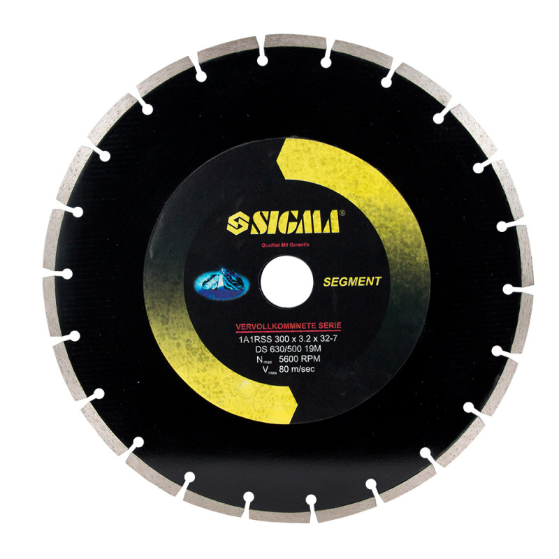 SIGMA Круг алмазный HQ сегментный Ø300×32мм, 5600об/мин (193300z)