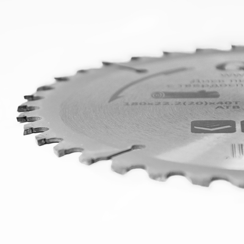 Grad Диск пильный по дереву с твердосплавными напайками Ø180×22.2 (20)×40Т, 8000об/мин (1957545)