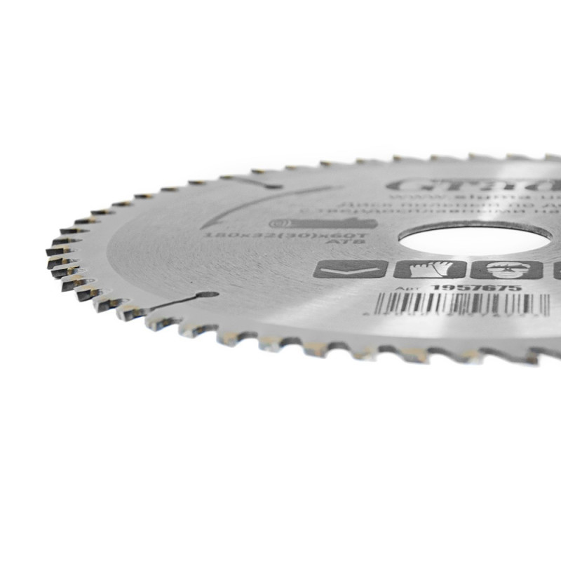 Grad Диск пильный по дереву с твердосплавными напайками Ø180×32 (30)×60Т, 8000об/мин (1957675)