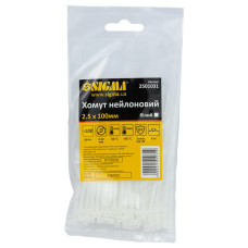 SIGMA Хомут нейлон 2.5×100мм 100шт (белый) (2501031)