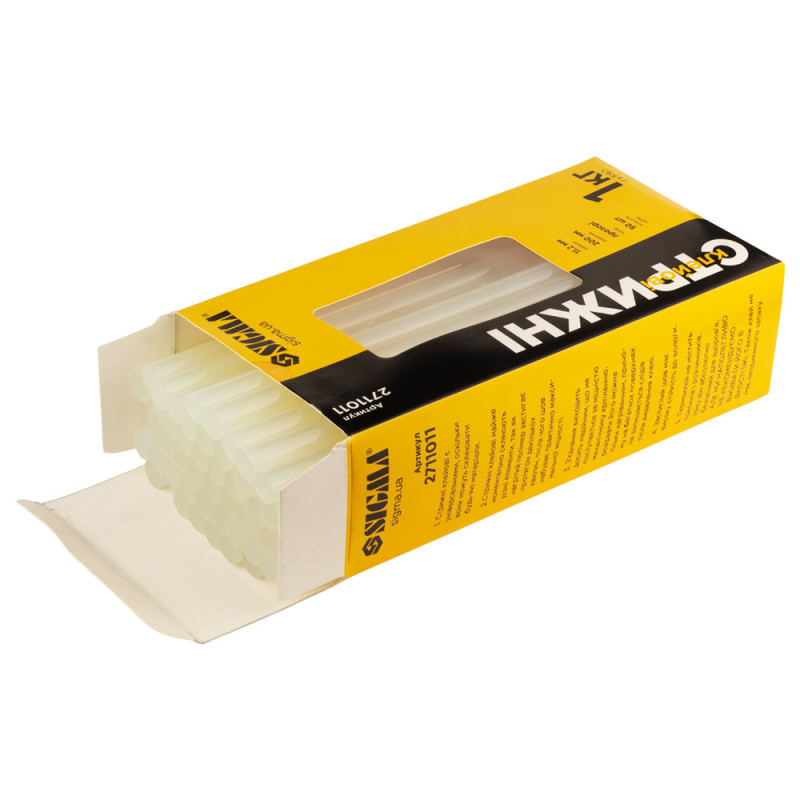 SIGMA Стержни клеевые Ø11.2×200мм 1кг (прозрачные) (2711011)