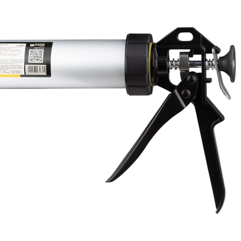 SIGMA Пистолет для герметиков 375мм 610мл (алюминиевая туба) (2723071)